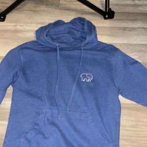 Ivory Ella blue hoodie with tye dye logo 🐘